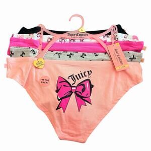 Juicy Couture ~ Women's Bikini Underwear Panties Cotton Blend 5-Pair Size XL